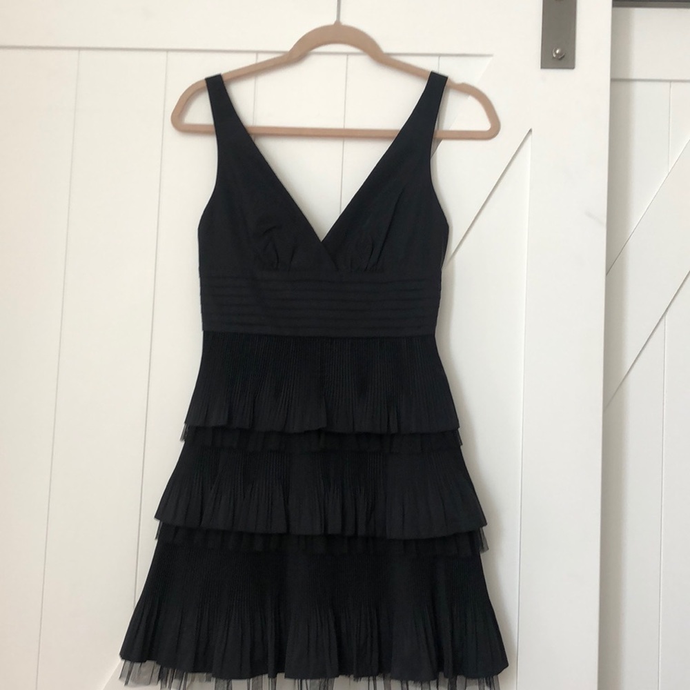 BCBG Fit & Flare Ruffle Tier Dress